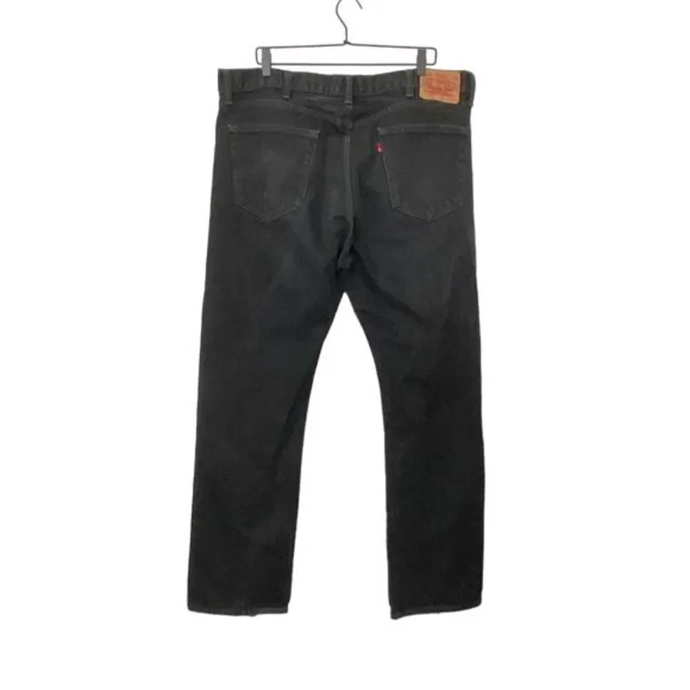 Levi's‎ 505 Jeans Mens Size W40 L 34 Black Straight Relaxed Fit 32